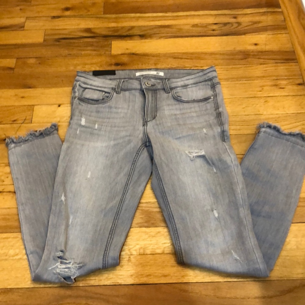 ZARA Grey ripped pants